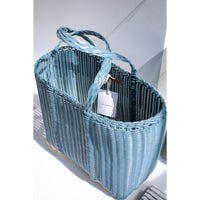 Palorosa Small Flat Basic Tote in Palo Blue