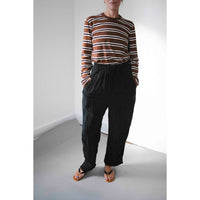 Kallmeyer Wynn Long Sleeve T-Shirt in Rust Multi Stripe