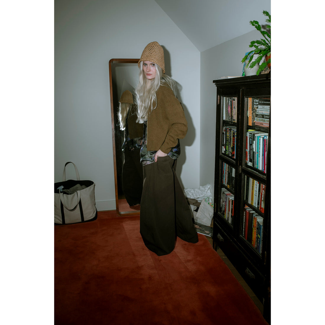 Tsuyumi Rough Crocheted Cloche in Tan