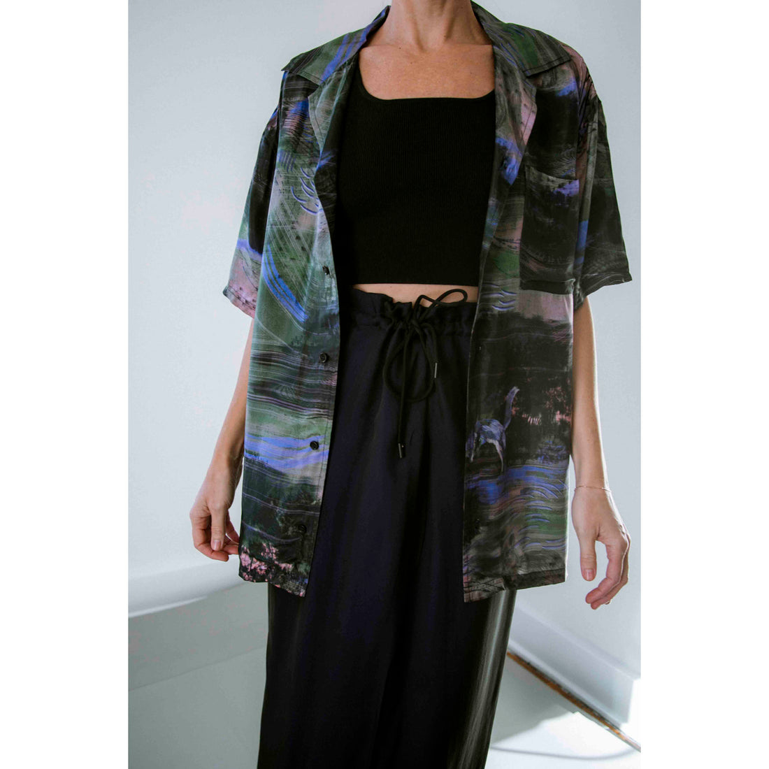 Kallmeyer Regina Drawstring Skirt in Black/Iris