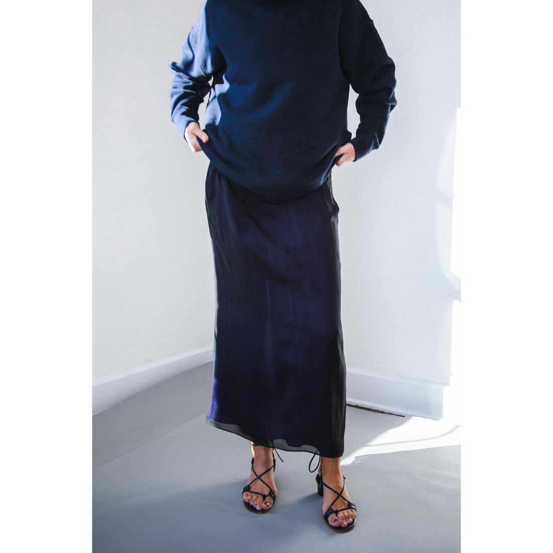 JUDITH Oversized Mockneck in White