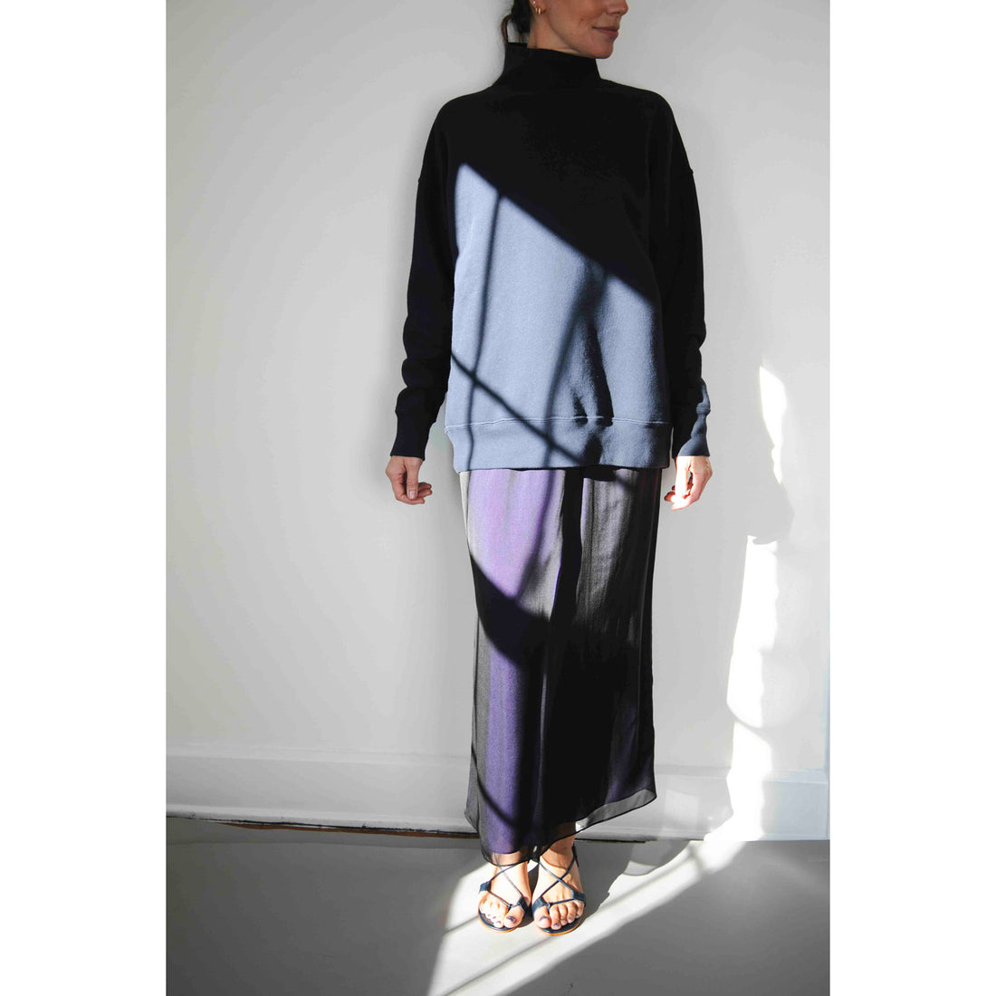 JUDITH Oversized Mockneck in White