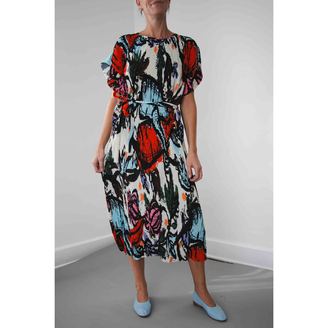 Henrik Vibskov New Pina Plisśe Dress in Carrots