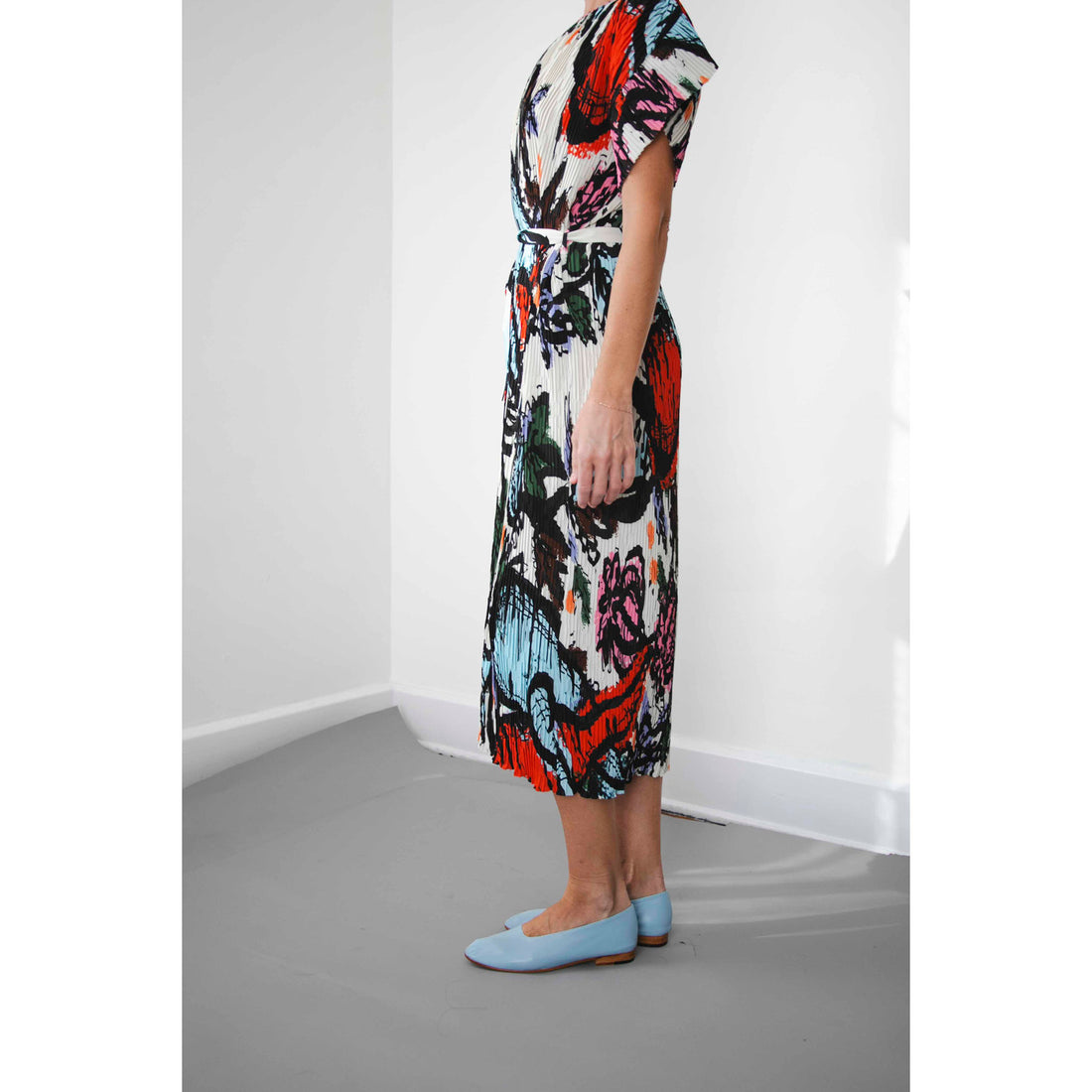 Henrik Vibskov New Pina Plisśe Dress in Carrots