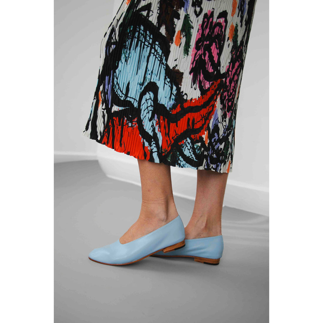 Martiniano Glove Flat in Light Blue