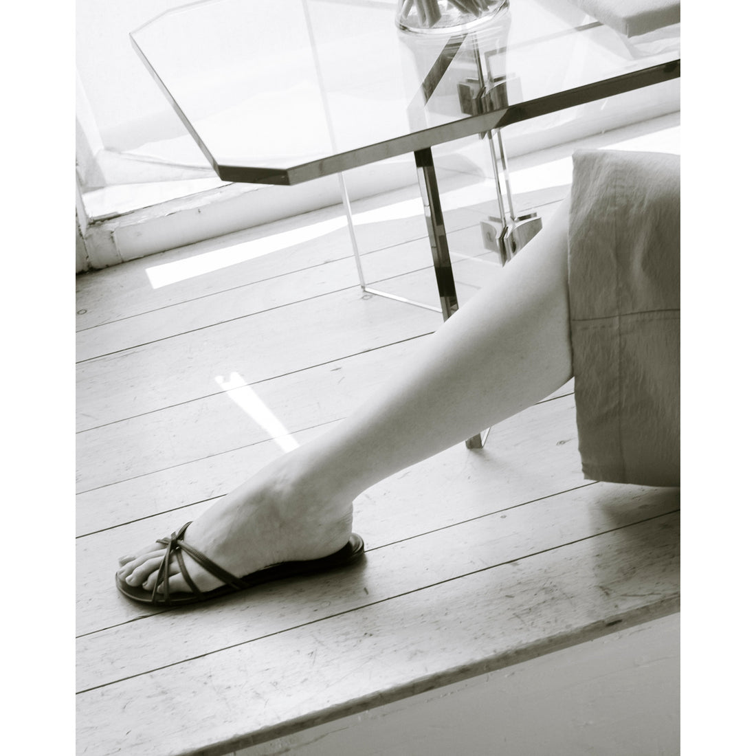 Le Monde Béryl Strappy Sandal in Black Leather
