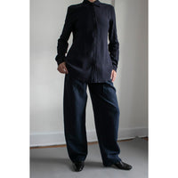 Apiece Apart Sodi Wrap Button Up in Midnight