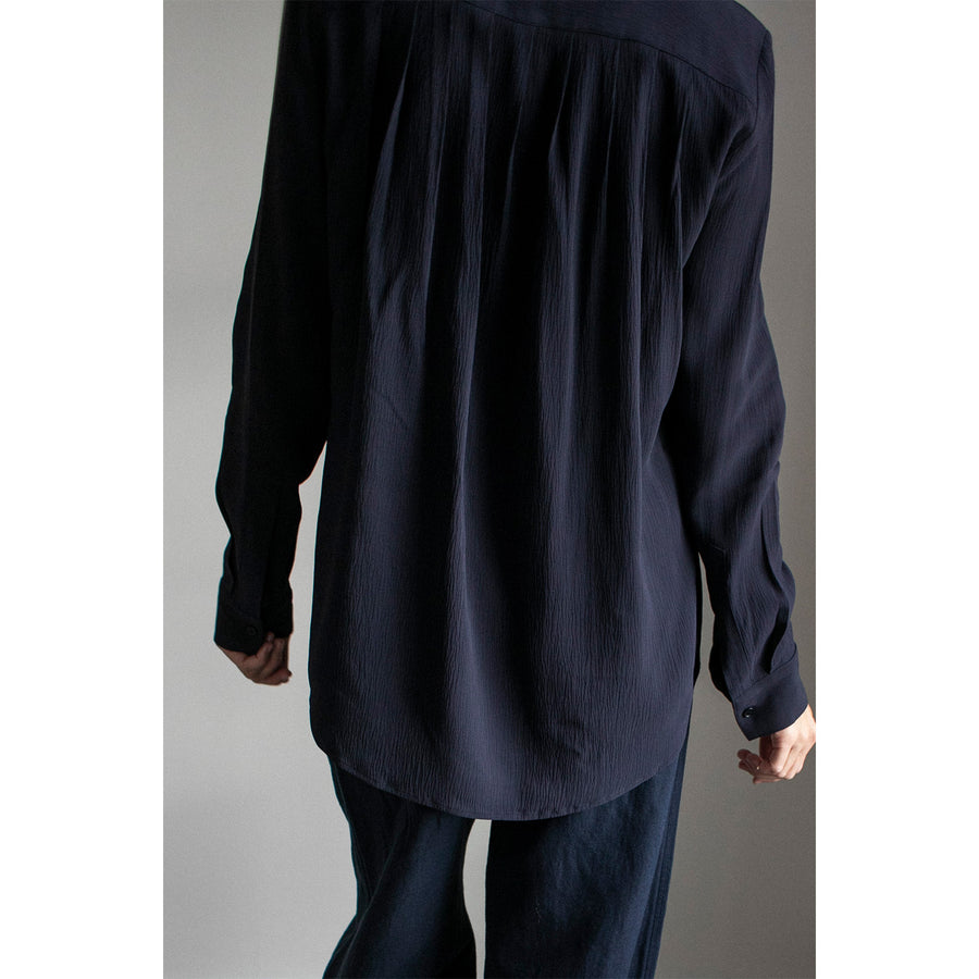 Apiece Apart Sodi Wrap Button Up in Midnight