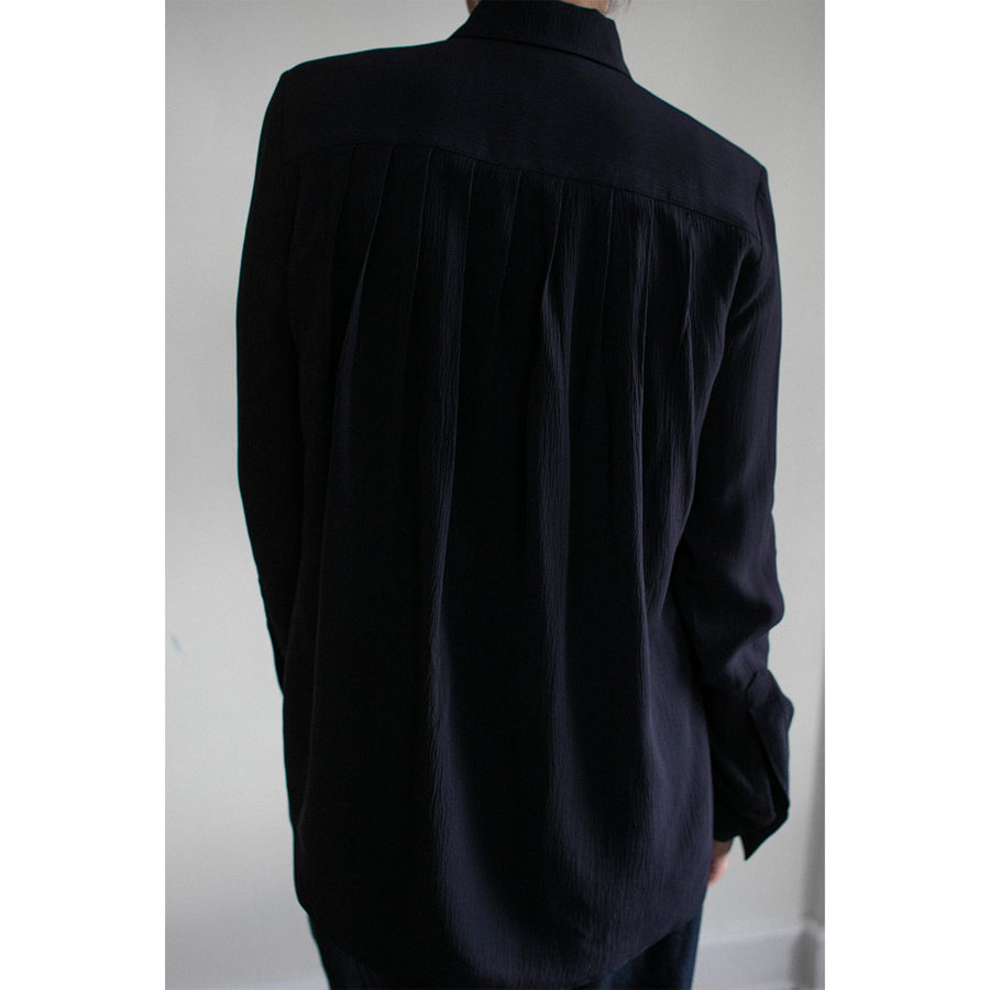 Apiece Apart Sodi Wrap Button Up in Midnight