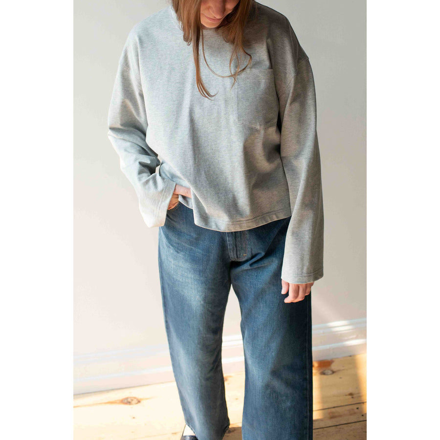 Apiece Apart Boxy Tee in Heathered Grey