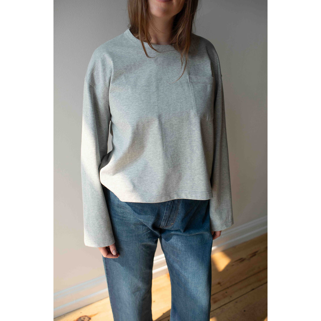 Apiece Apart Boxy Tee in Heathered Grey