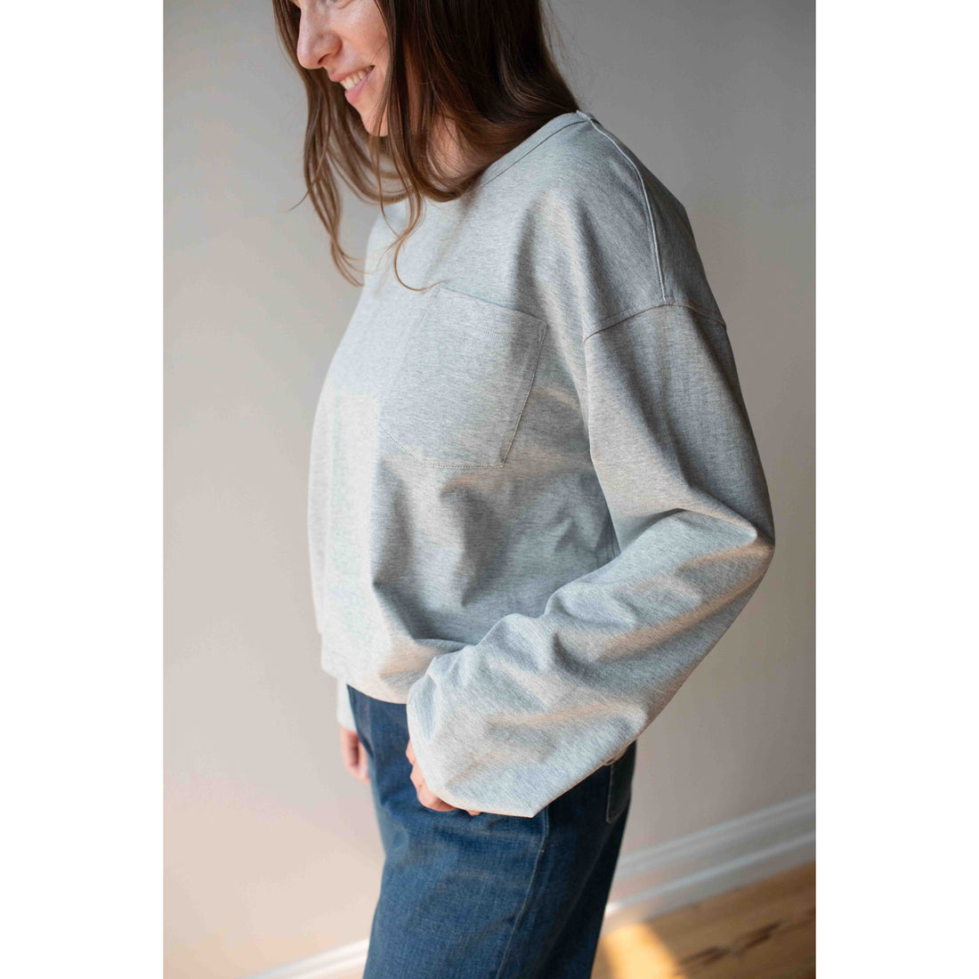 Apiece Apart Boxy Tee in Heathered Grey