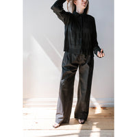 Hope Lungo Trousers in Black Cotton
