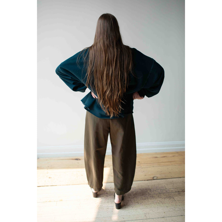 Apiece Apart Bari Crop Trouser in Rosin