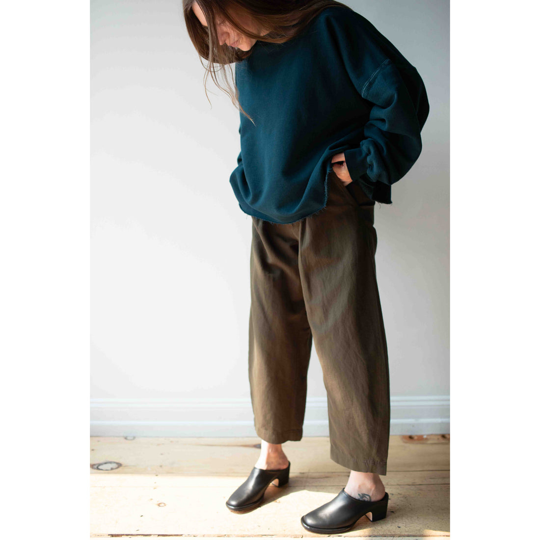 Apiece Apart Bari Crop Trouser in Rosin