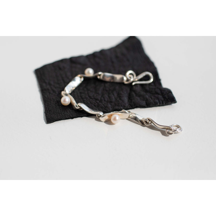 Sapir Bachar Synthesis Pearl Bracelet in Sterling Silver