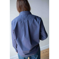 MHL. Simple Shirt in Indigo Lightweight Brushed Cotton