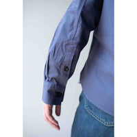 MHL. Simple Shirt in Indigo Lightweight Brushed Cotton