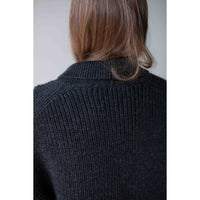 MHL. Shawl Collar Cardigan in Charcoal Wool