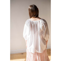 Anaak Elise Button Pop-over Blouse in Chalk