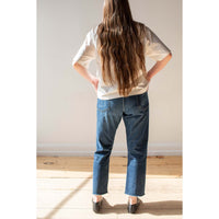 Proche Upcycled Front Pleat Denim in Medium
