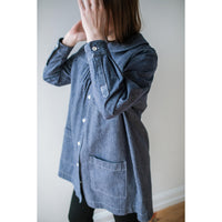 Carleen House Dress in S&P Violet Chambray