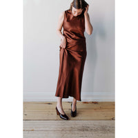 Baserange Dydine Dress in Dark Brown