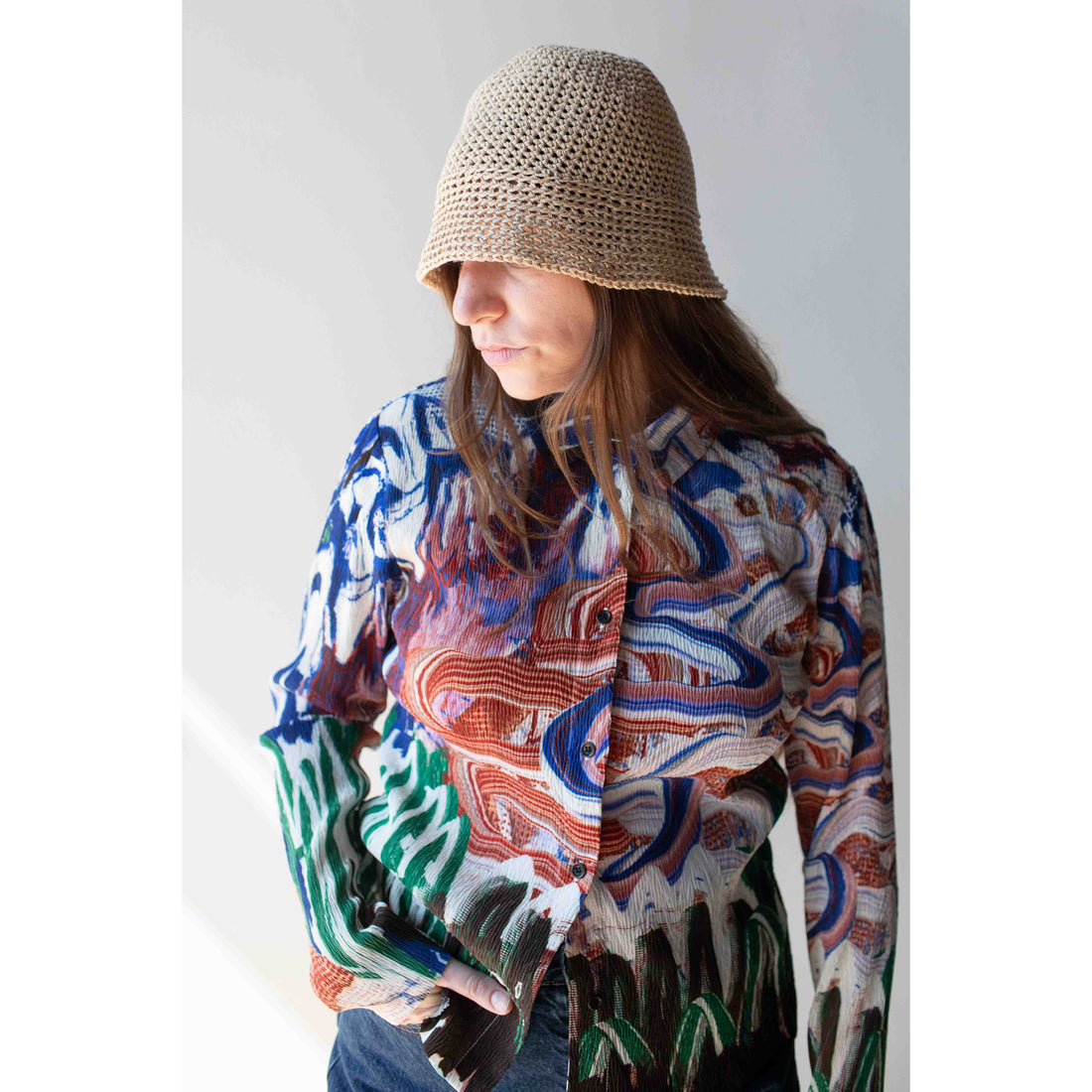 Tsuyumi Crocheted Cloche in Natural