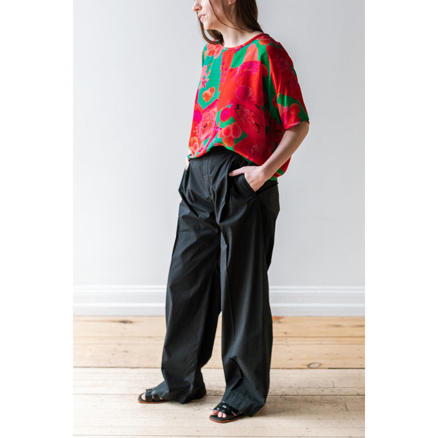 Hope Lungo Trousers in Black Cotton