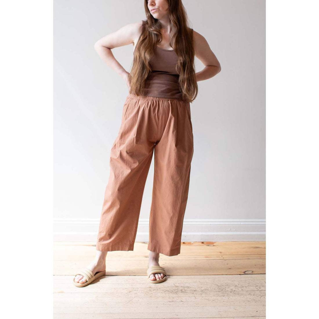 Apiece Apart Spa Pleat Pant in Deep Khaki