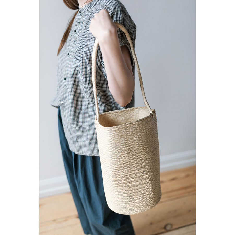 Shaina Mote Cylinder Bag in Seagrass