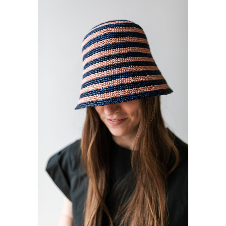 Clyde Opia Hat in Brown/Cream Stripe