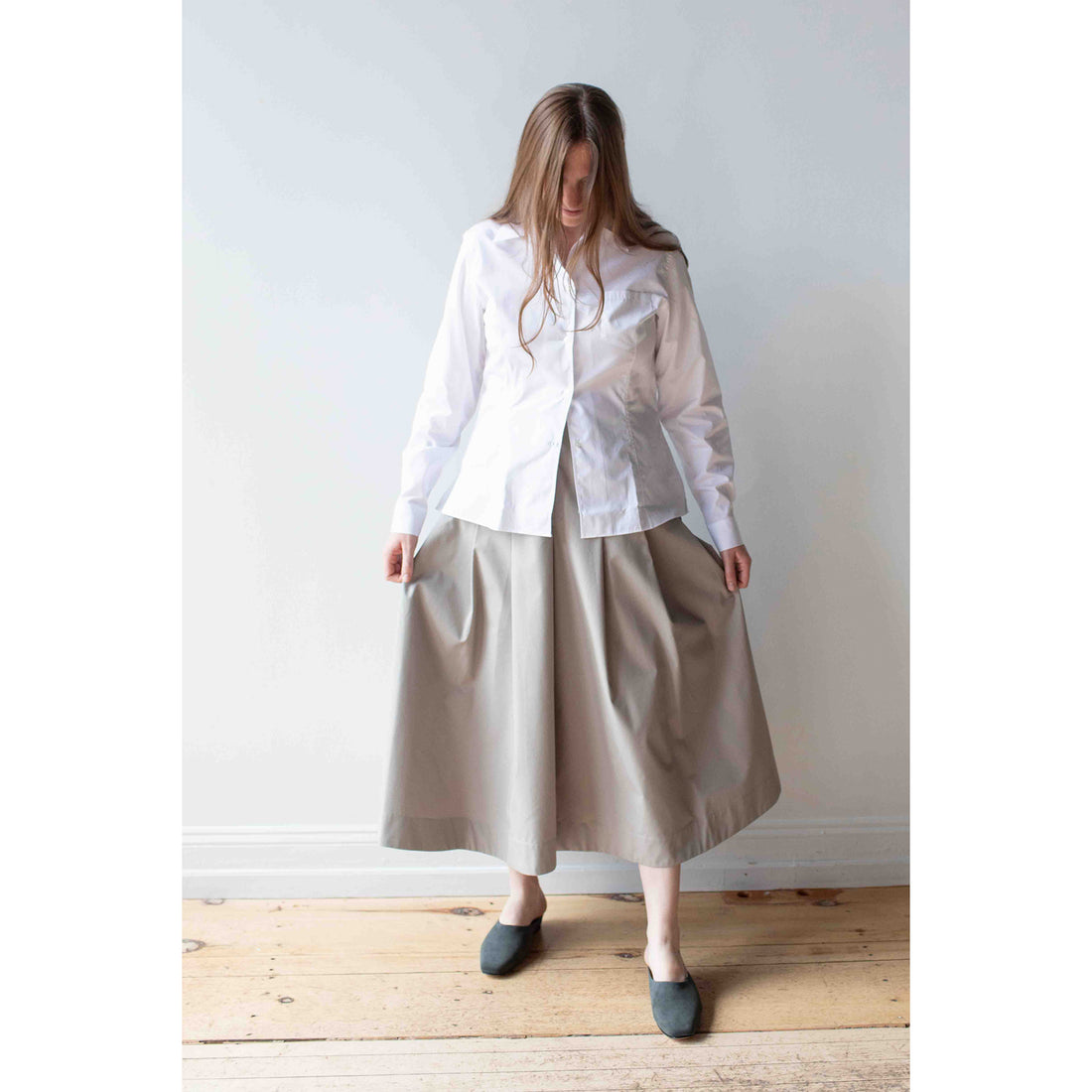 Kallmeyer Dakota Pleated Skirt in Elephant