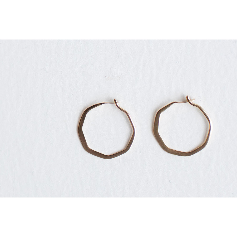 Melissa Joy Manning Small Octagon Hoops in 14k Gold