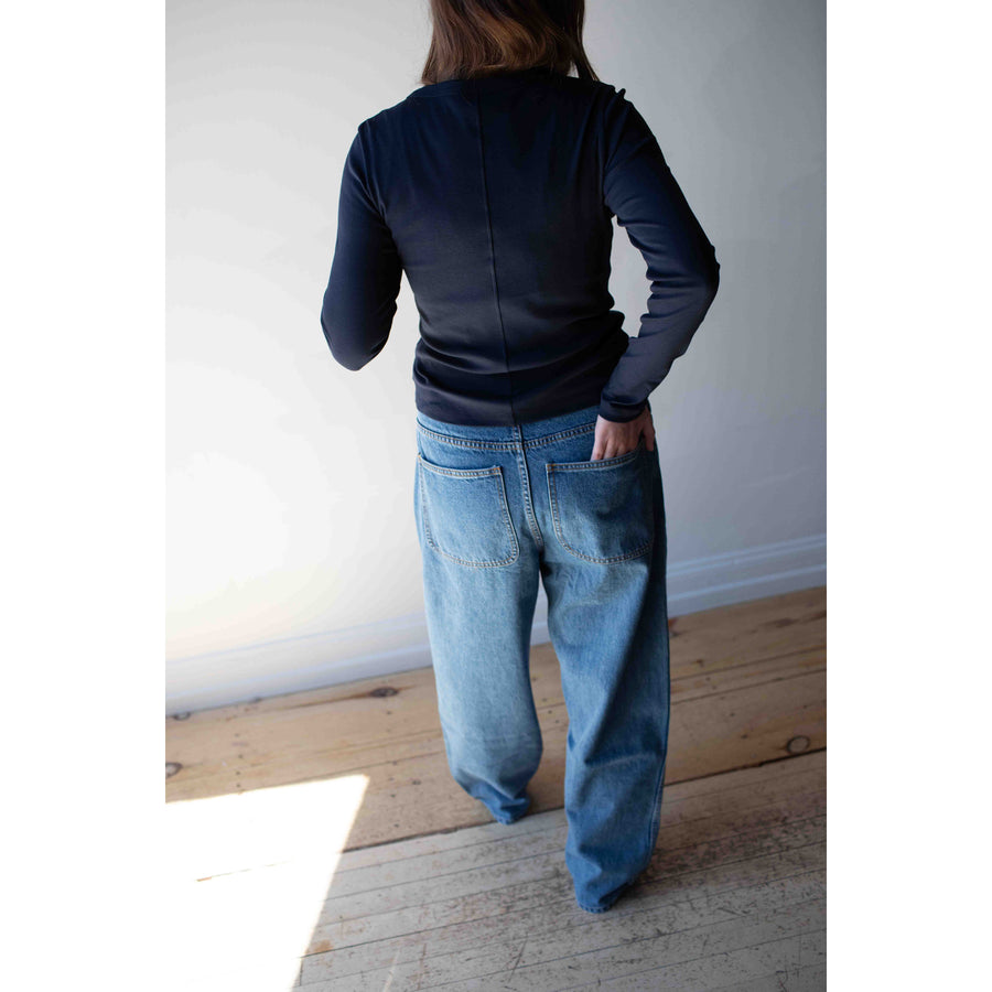 Jesse Kamm California Wides in Cowboy Blue Denim