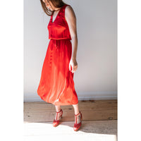 Raquel Allegra Ada Midi Dress in Red