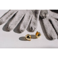 Rachel Comey Baby Keel Hoop in 12k Gold Plated Brass