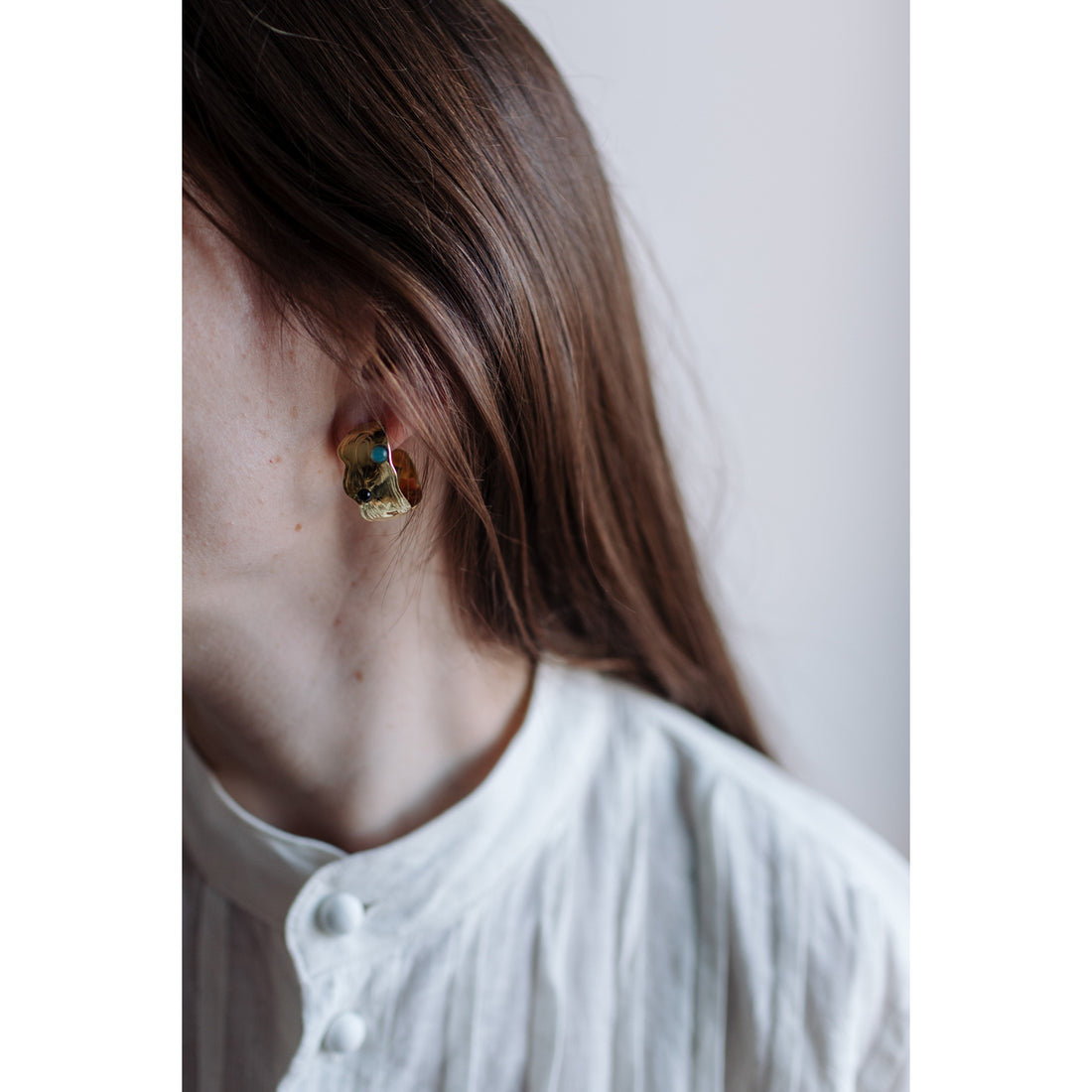 Leigh Miller Small Dali Hoops in Brass