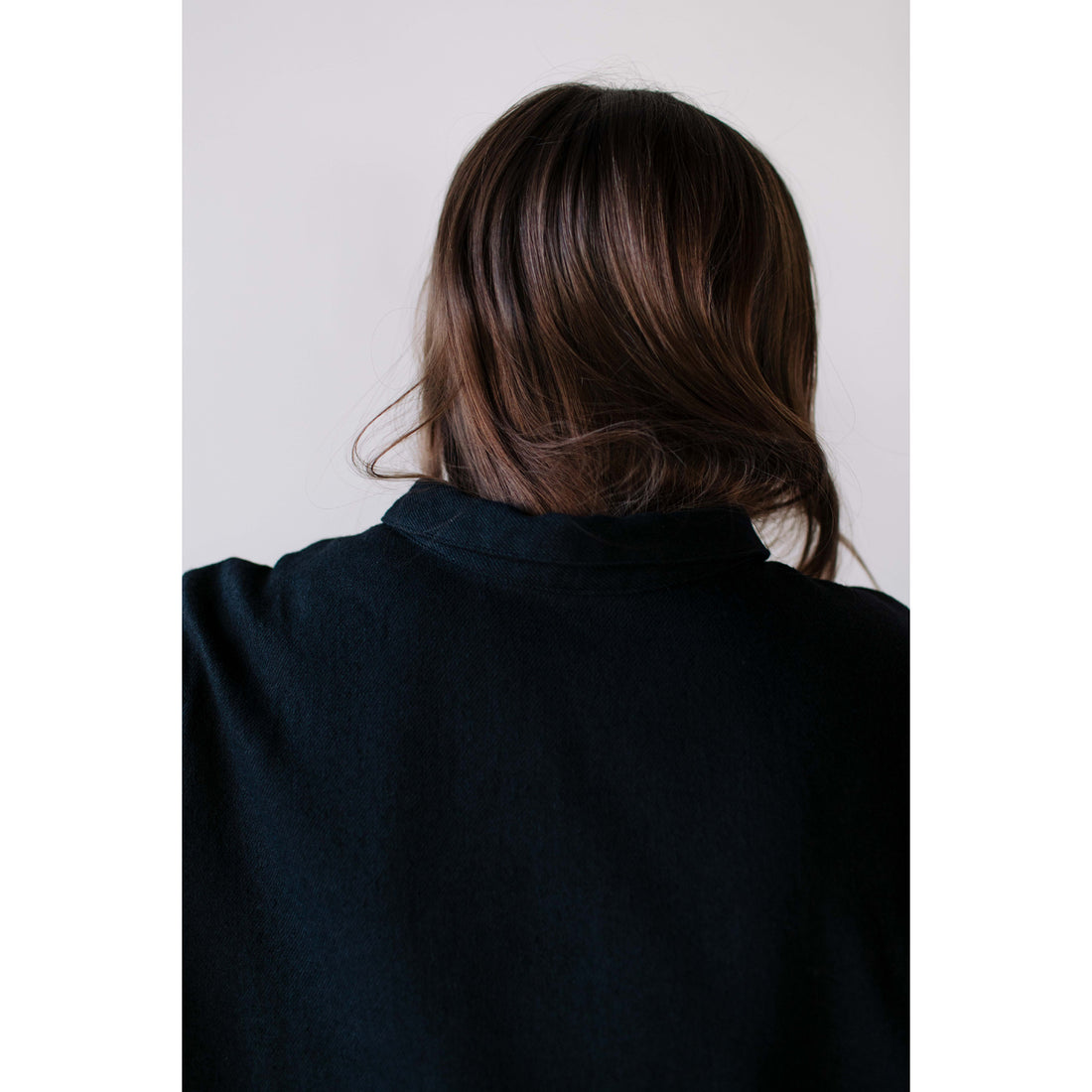 ICHI Long Pullover Blouse in Black