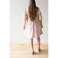 Carleen Tracy Puff Dress in Pink Vintage Chenille
