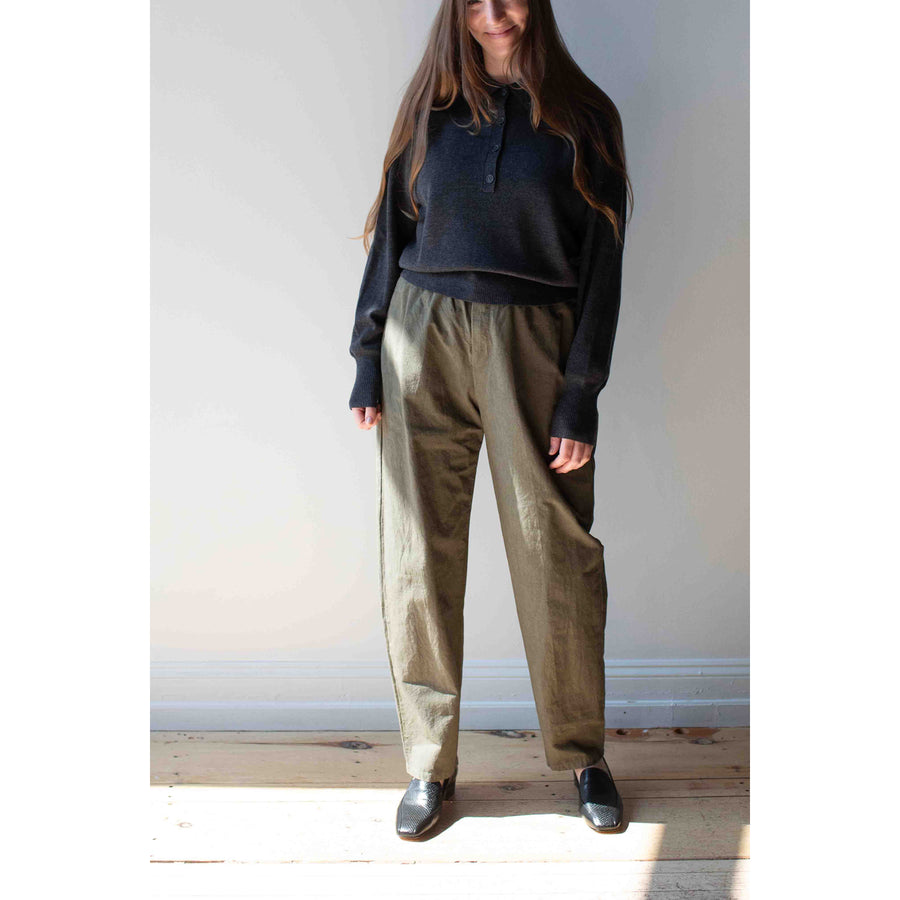 Apiece Apart Kari Polo Knit in Grey