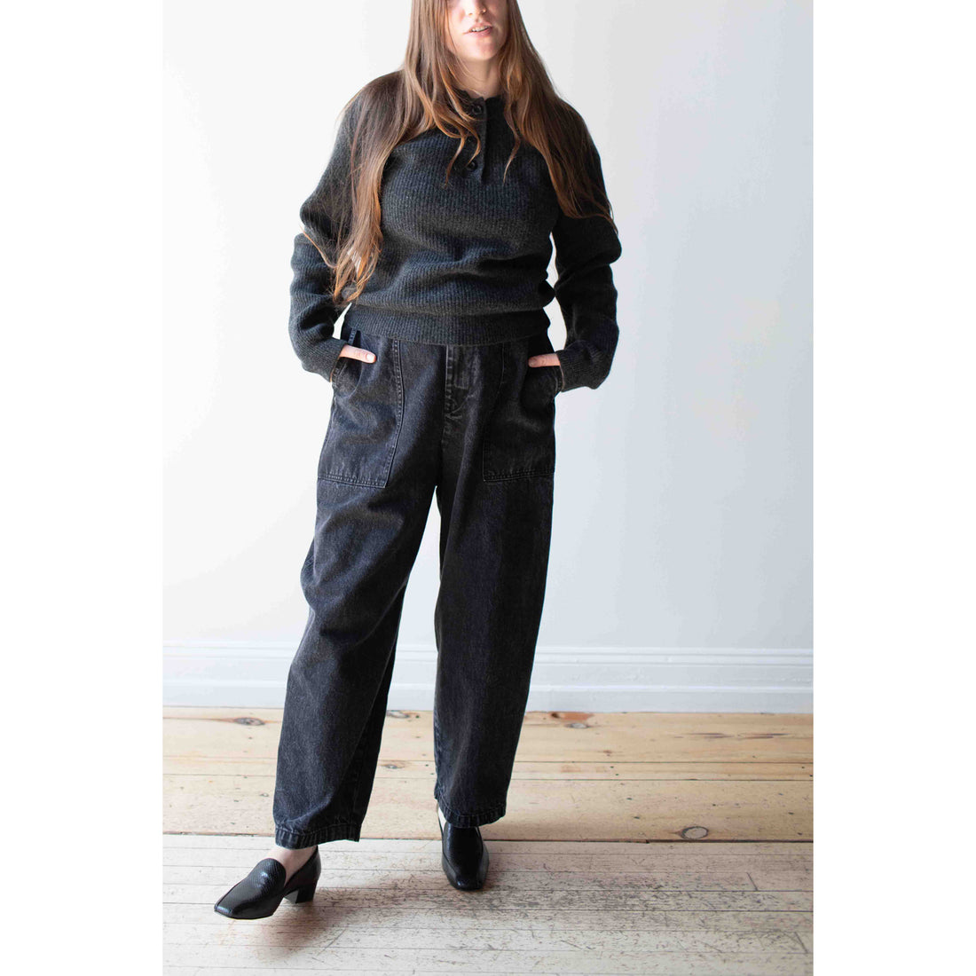 Shaina Mote Painter Pant in Washed Black