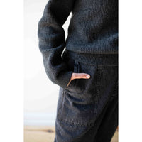 MHL. 3 Button Polo in Charcoal Lambswool