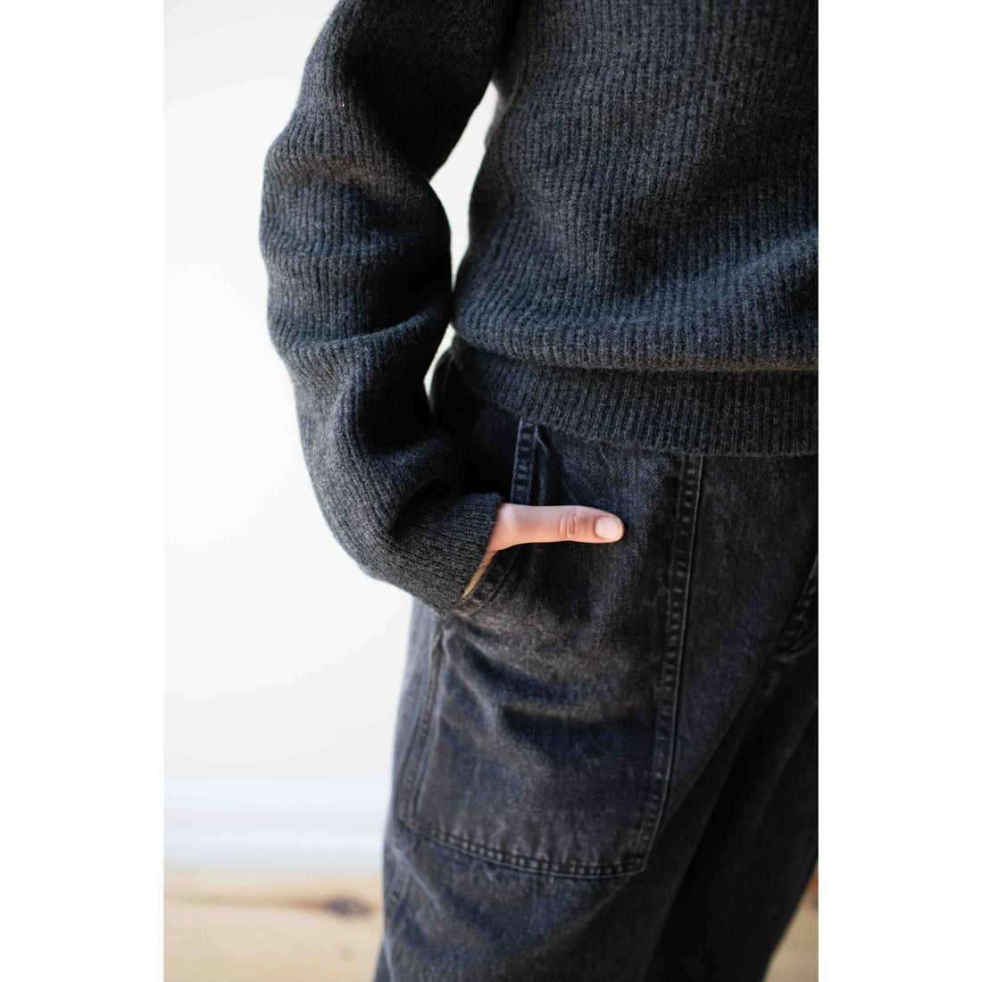 Shaina Mote Painter Pant in Washed Black