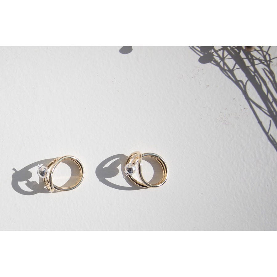 Fay Andrada Kautta Studs in 23K Gold Plated Sterling Silver