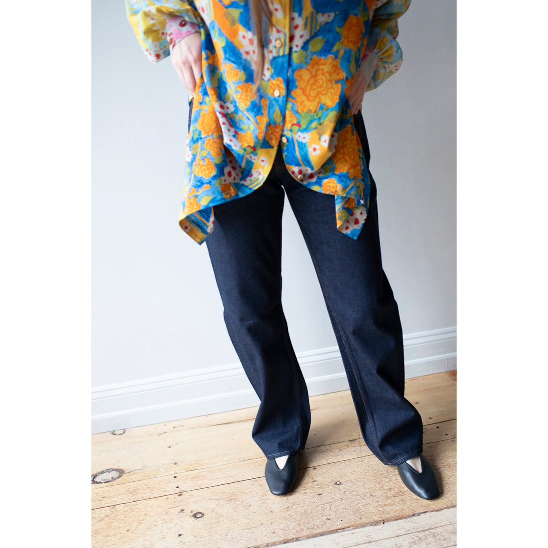 Anntian Gross Silk Shirt in Print ABC