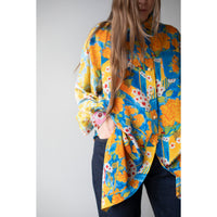 Anntian Gross Silk Shirt in Print ABC