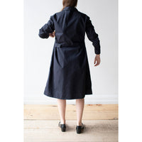 MHL. Tab Waist Dress in Navy Soft Dense Cotton