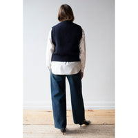 MHL. Longline Shirt in White Compact Cotton Poplin