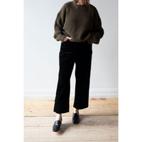 MHL. Field Trousers in Black Heavy Corduroy